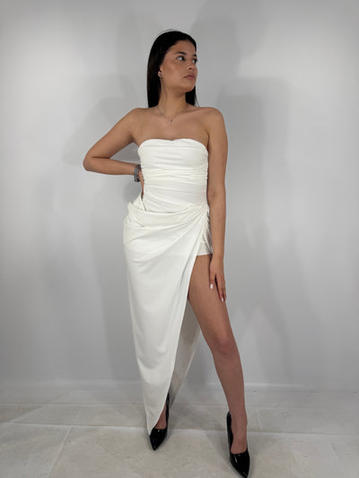 ABITO LUNGO BIANCO ELEGANTE