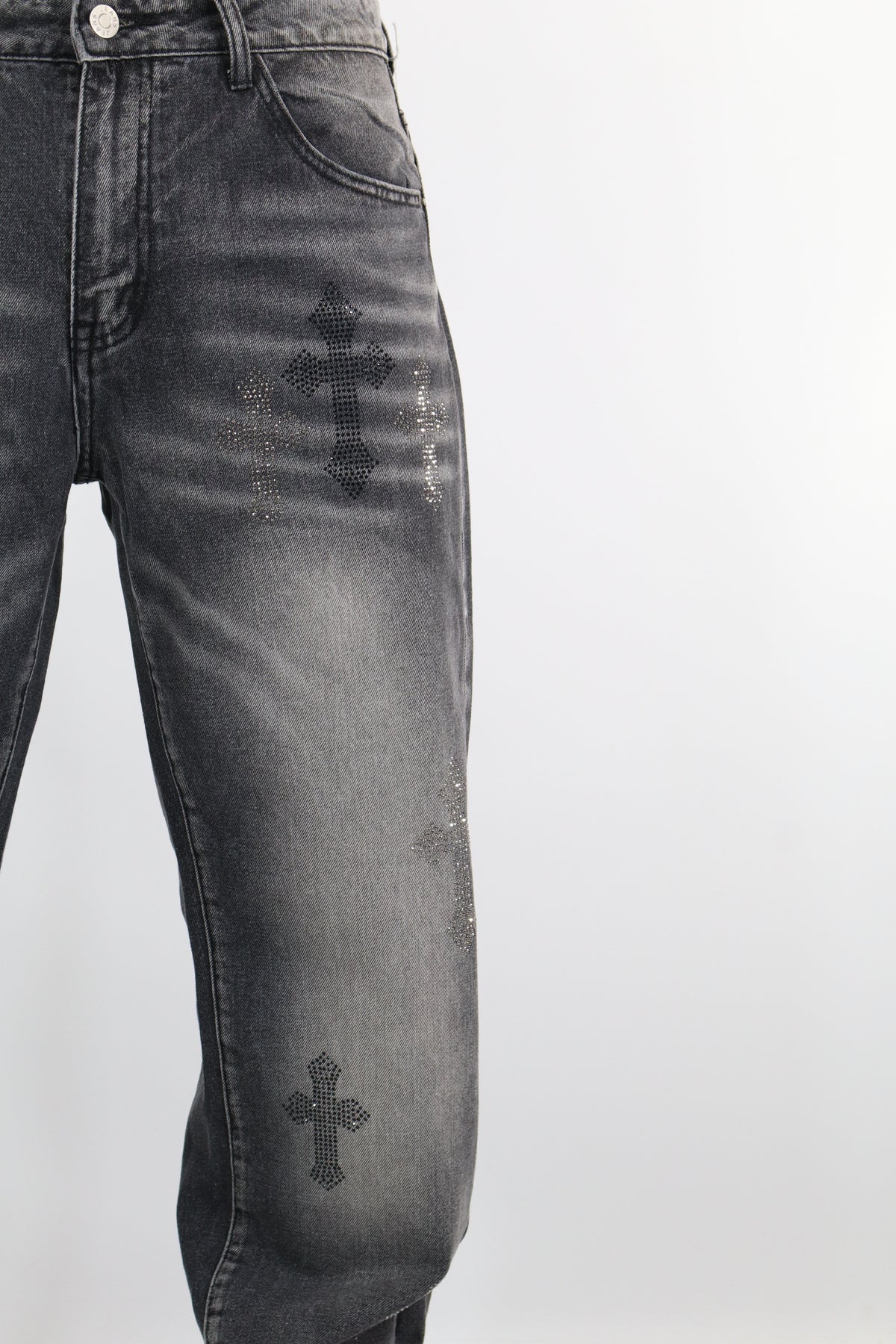 JEANS BAGGY CROCI STRASS