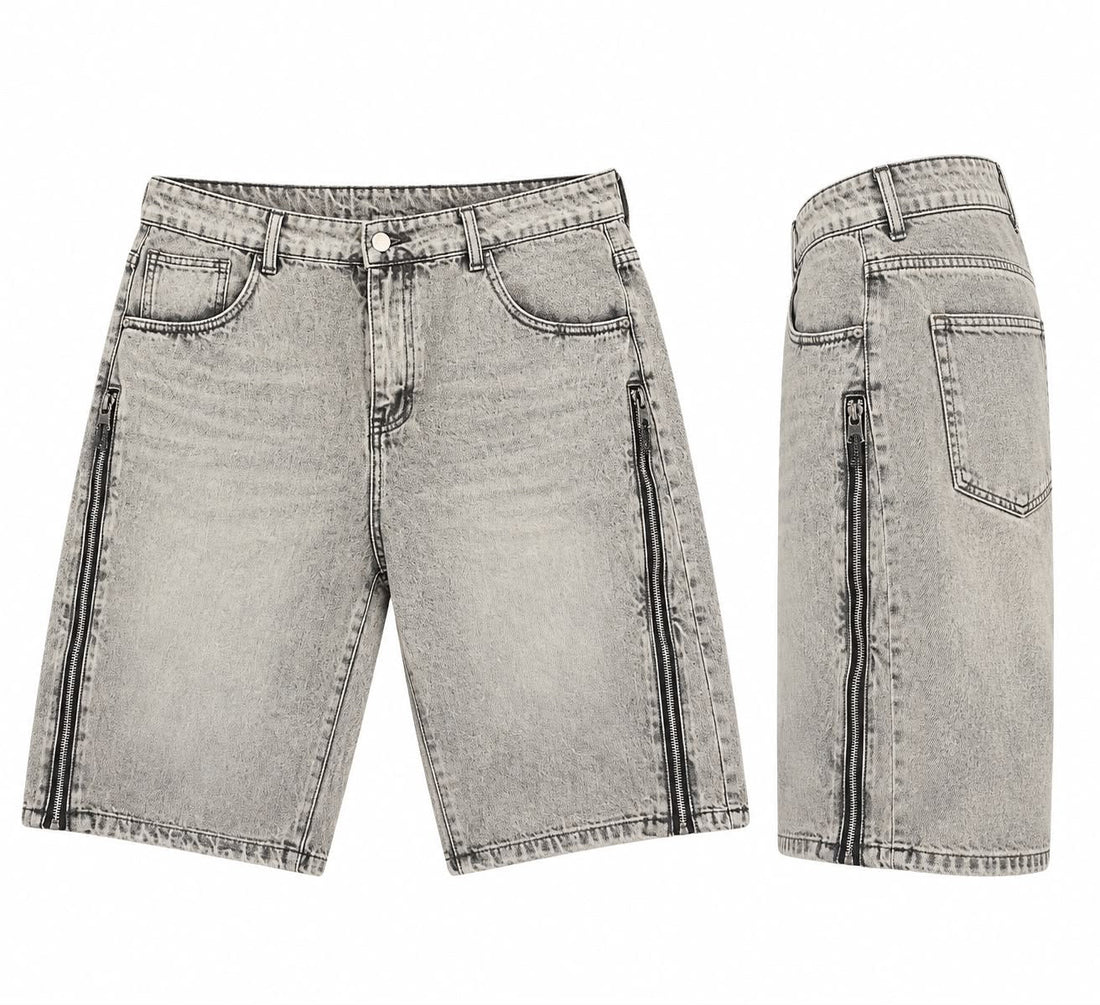 BERMUDA JEANS GRIGI