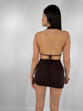 MINI DRESS GIOIELLO MARRONE