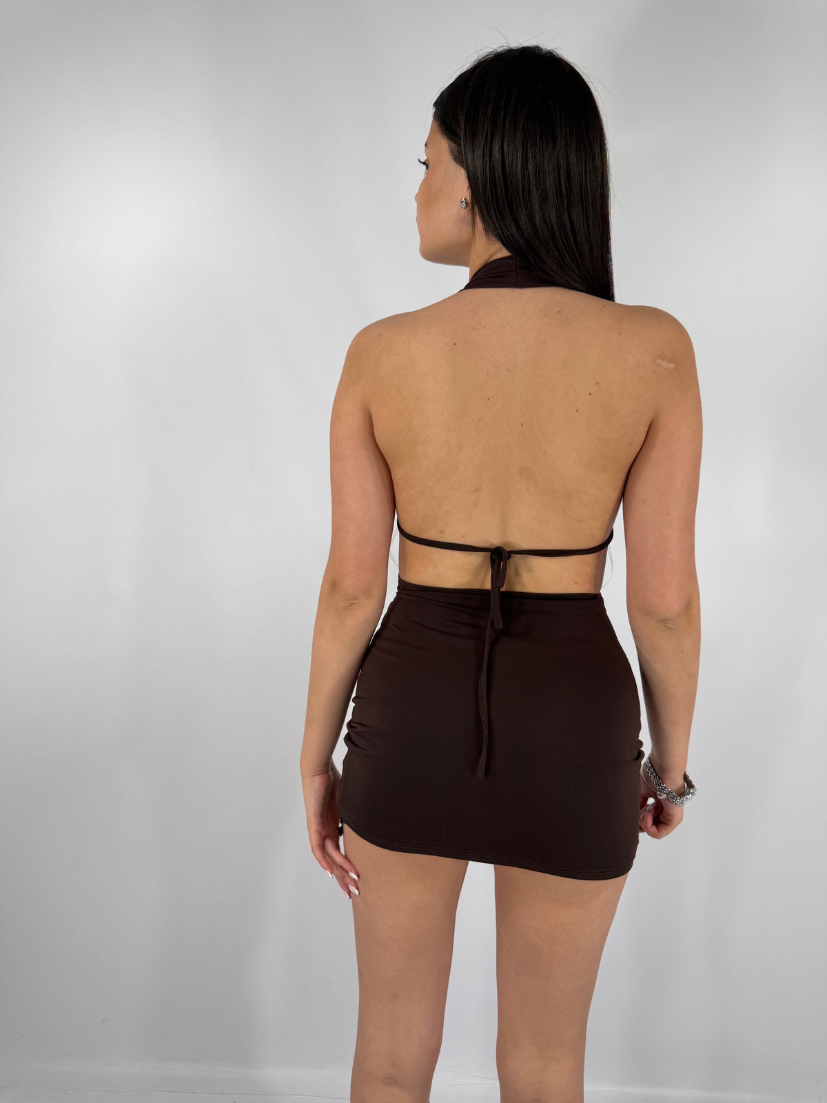 MINI DRESS GIOIELLO MARRONE
