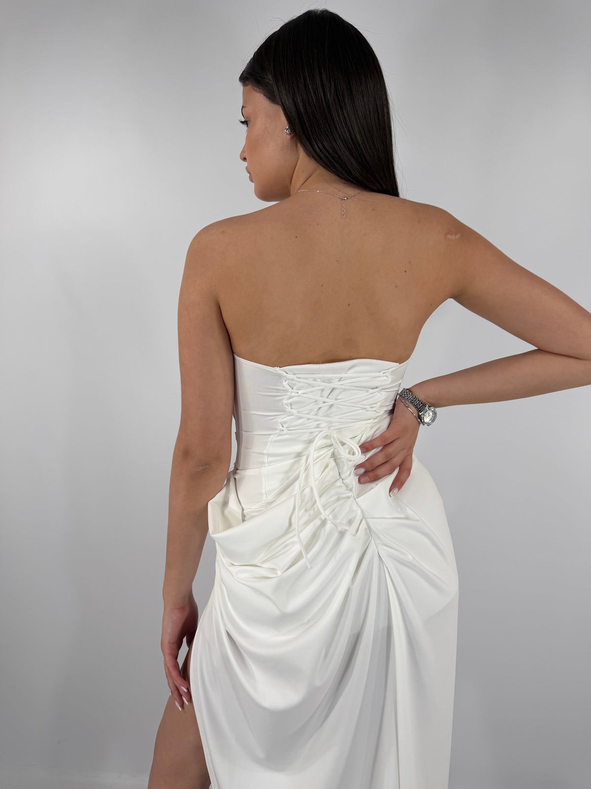 ABITO LUNGO BIANCO ELEGANTE