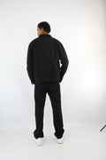COORDINATO JEANS NERO BRILLANTINI