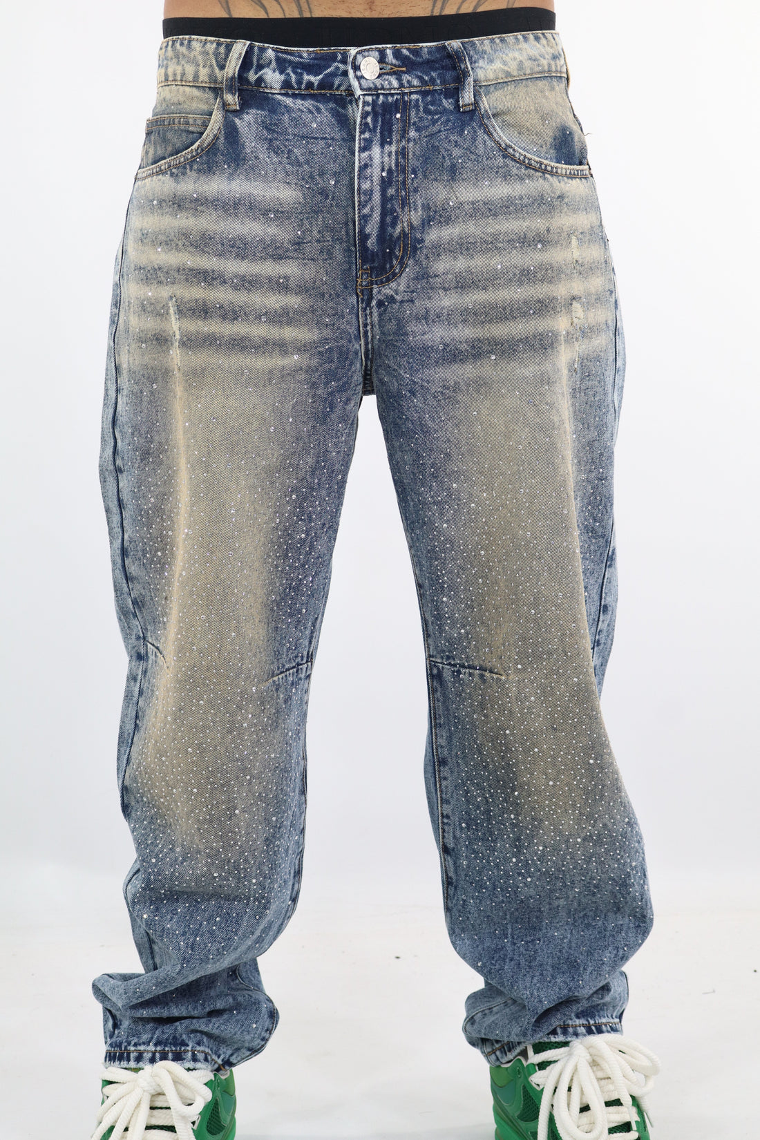 JEANS BAGGY SLAVATI STRASS