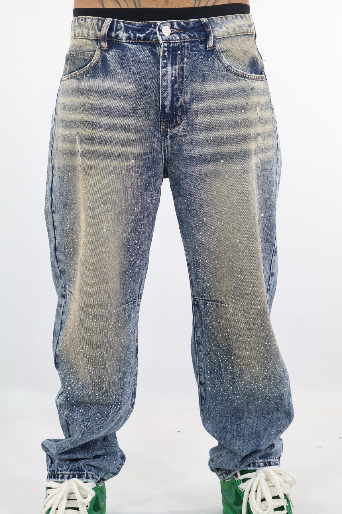 JEANS BAGGY SLAVATI STRASS