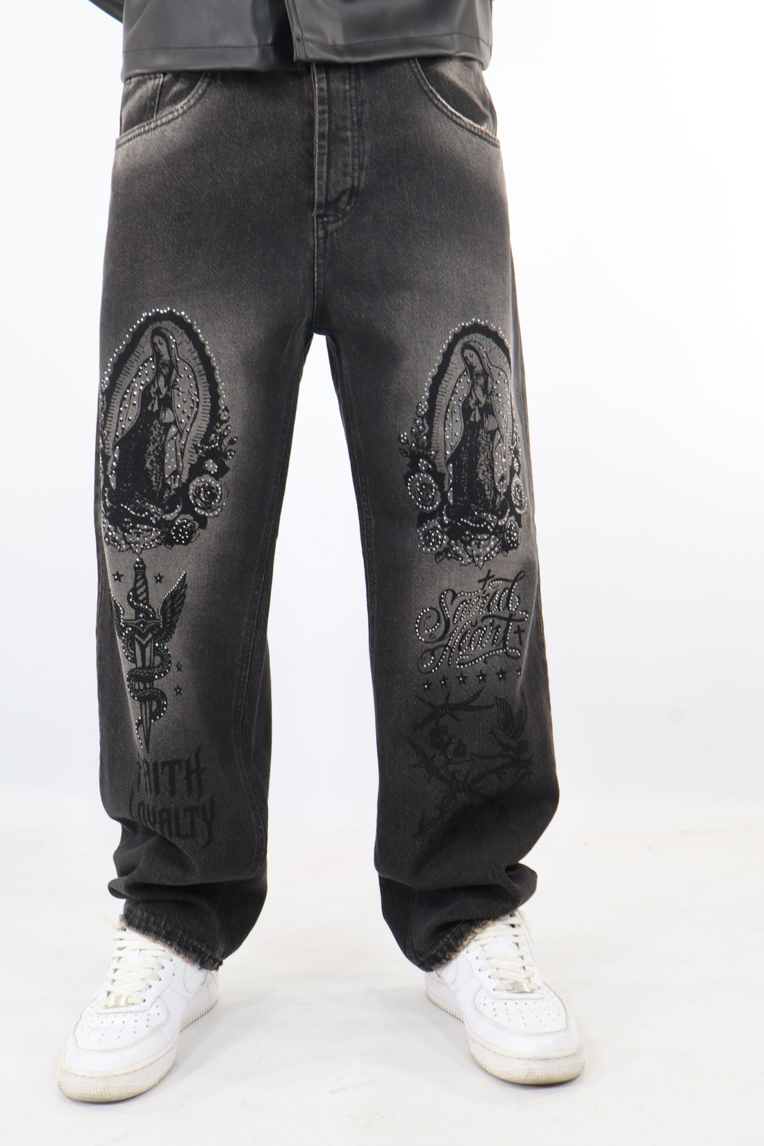 JEANS BAGGY STAMPA