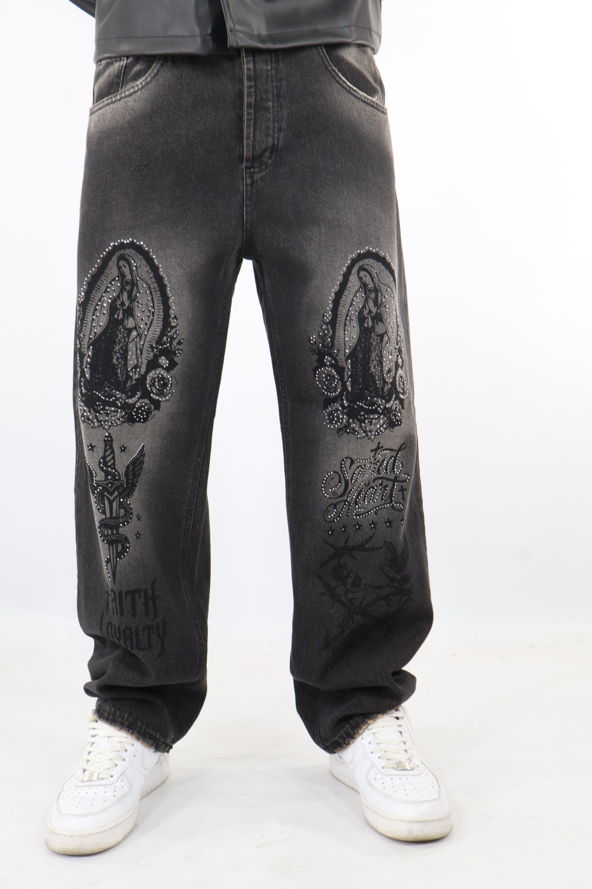 JEANS BAGGY STAMPA