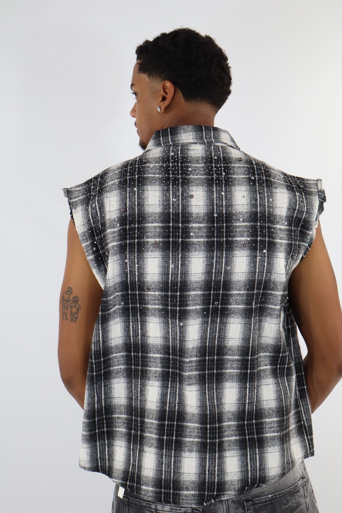 CAMICIA QUADRI STRASS