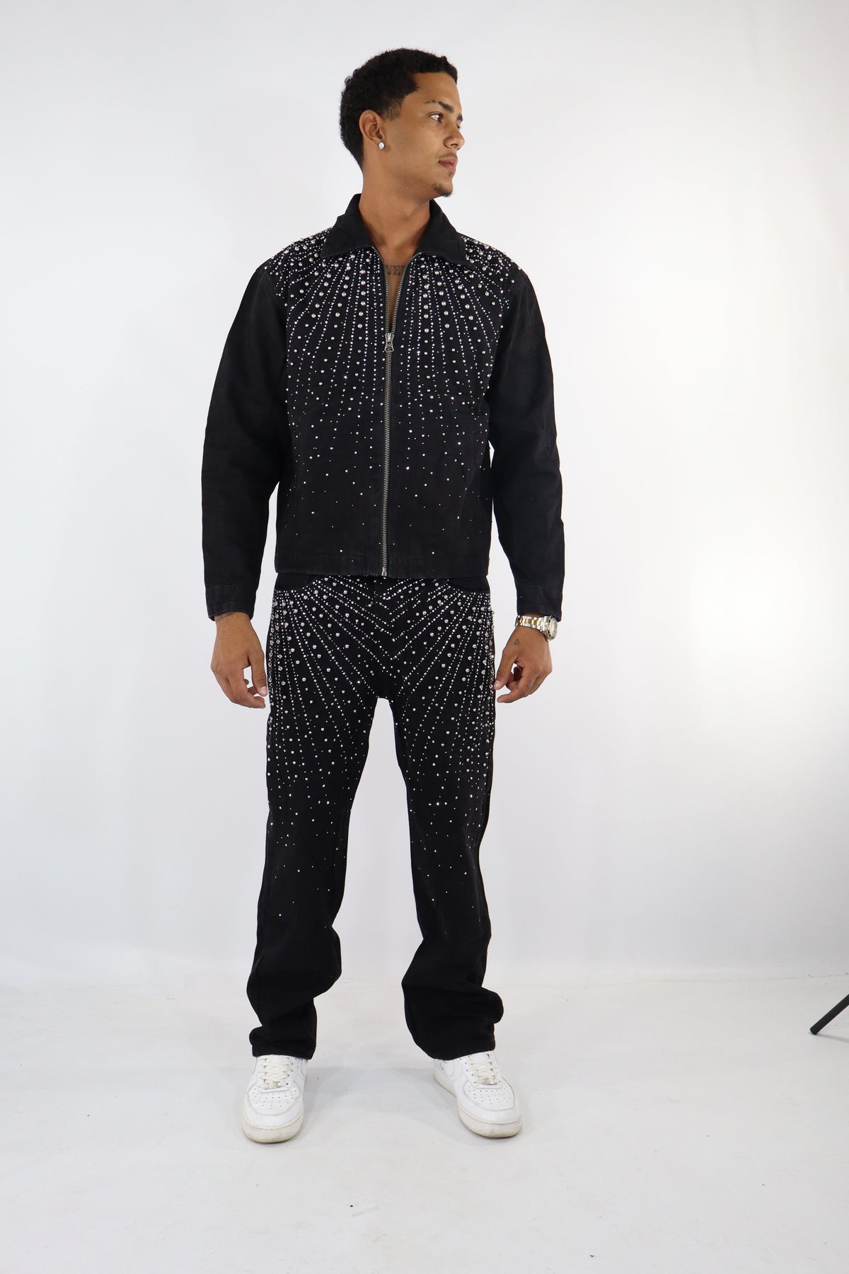 COORDINATO NERO STRASS