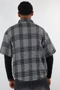 CAMICIA LAYERED QUADRI STRASS