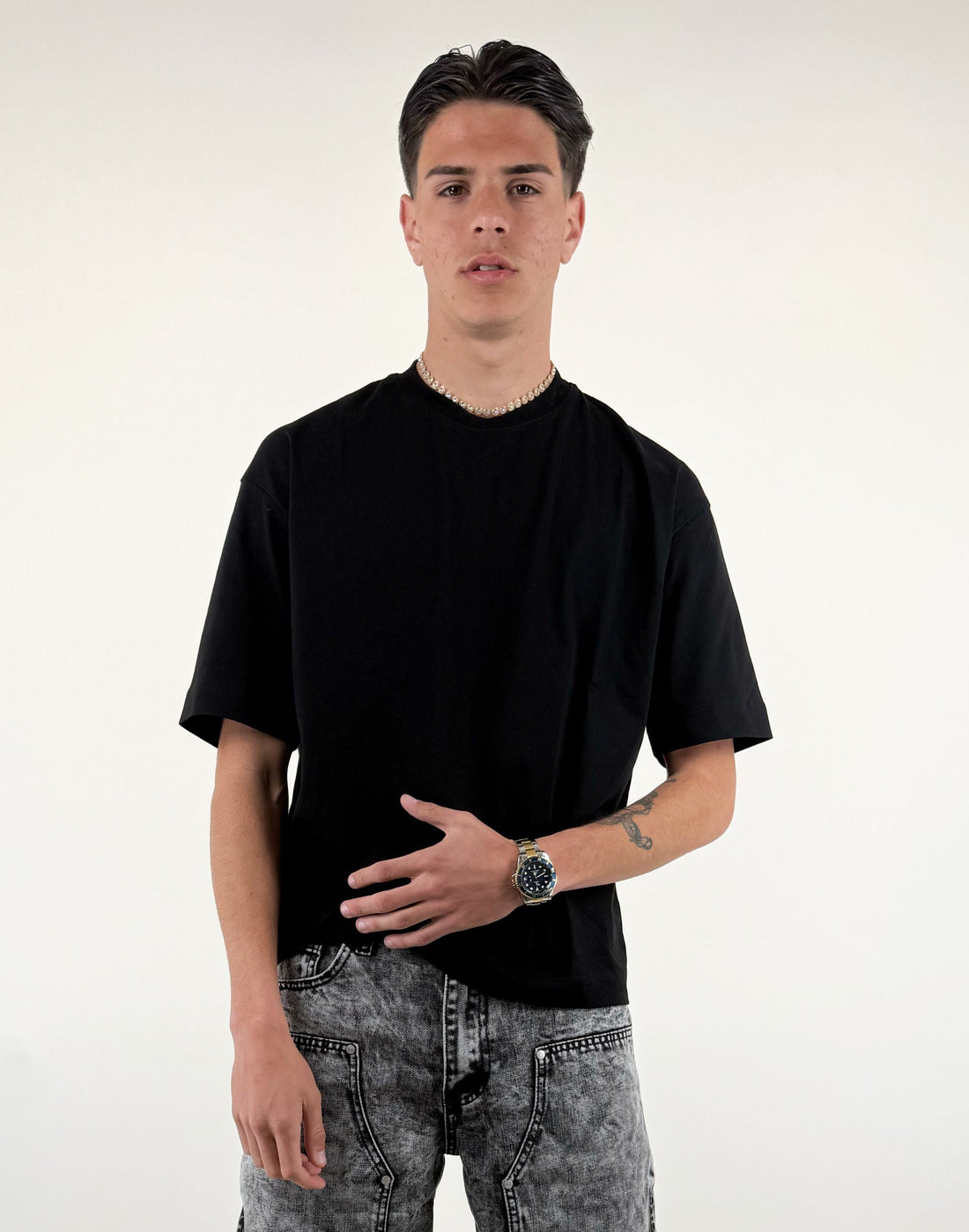 T-SHIRT CROP - NERO