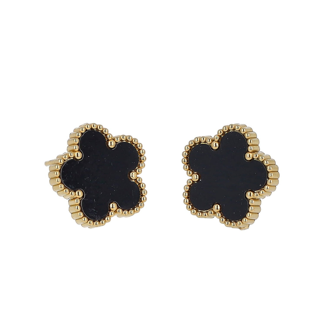 ORECCHINI GOLD FIORI - NERO